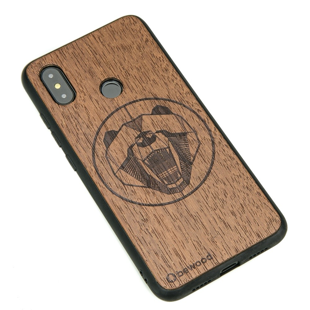 Drewniane Etui Xiaomi Mi 8 NIEDŹWIEDŹ MERBAU (2)