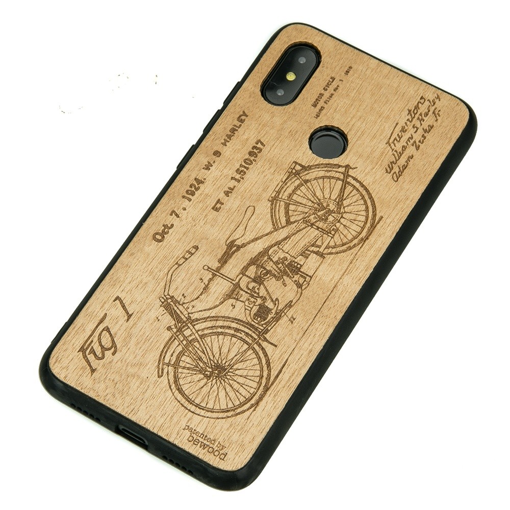 Drewniane Etui Xiaomi Mi 8 HARLEY PATENT ANIEGRE (2)