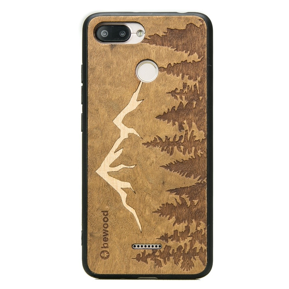 Drewniane Etui Xiaomi Redmi 6 / 6A GÓRY IMBUIA (1)