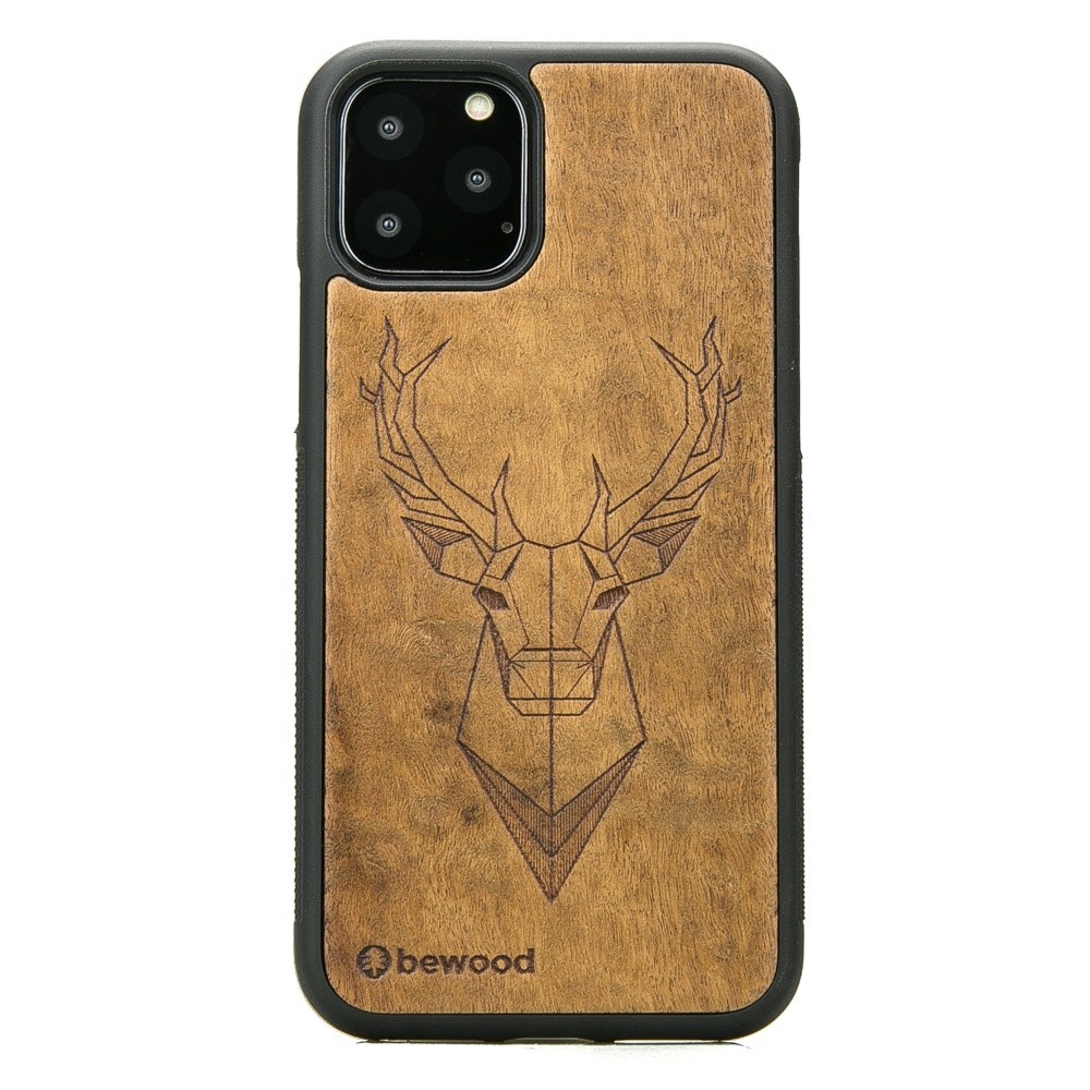 iPhone 11 PRO Deer Imbuia Wood Case (1)