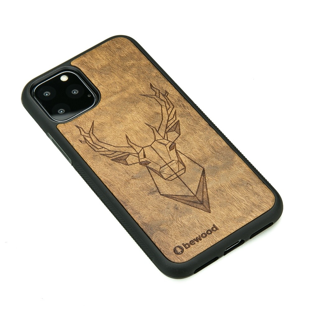 iPhone 11 PRO Deer Imbuia Wood Case (2)