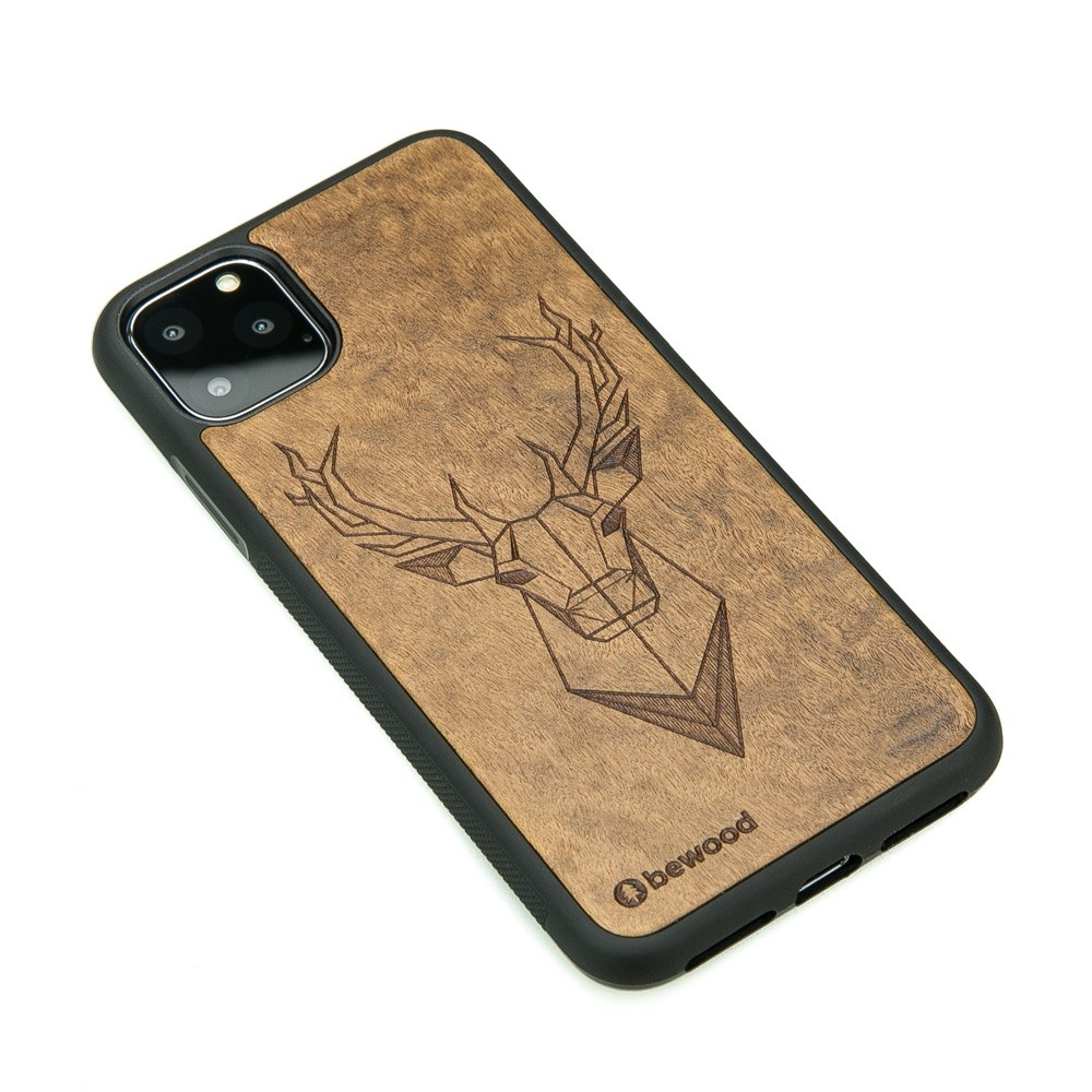 Drewniane Etui na iPhone 11 PRO MAX JELEŃ IMBUIA (2)