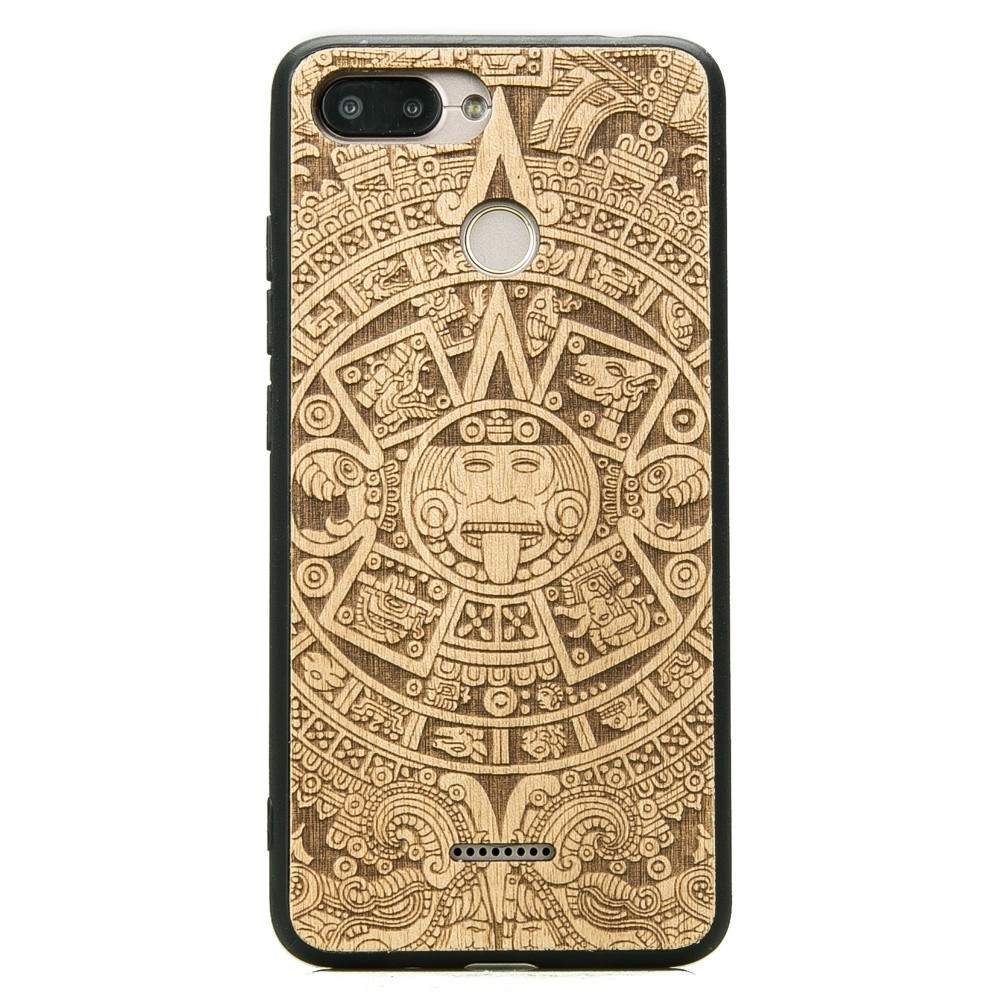 Drewniane Etui Xiaomi Redmi 6 / 6A KALENDARZ AZTECKI ANIEGRE (1)