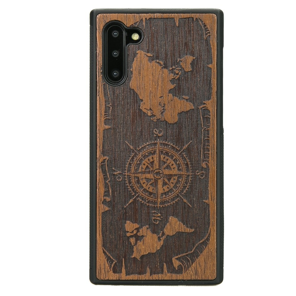 Drewniane Etui na Samsung Galaxy NOTE 10 RÓŻA WIATRÓW MERBAU (1)