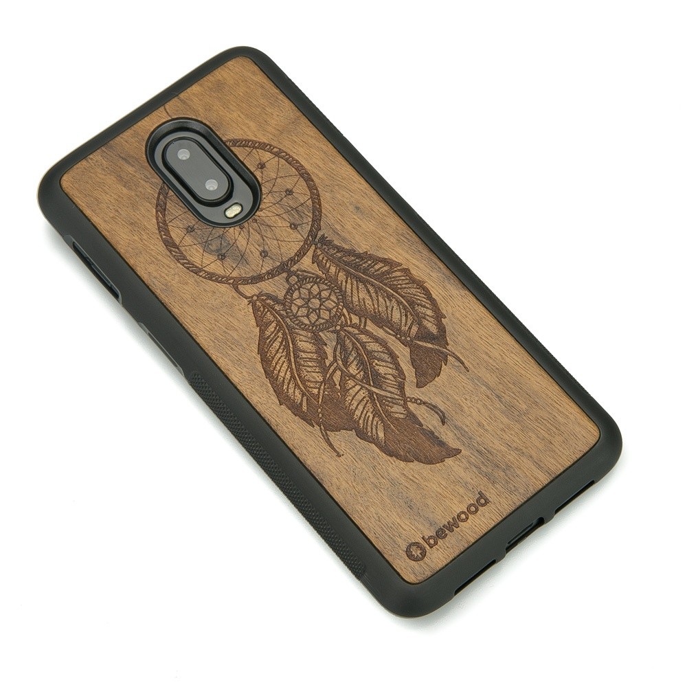 Drewniane Etui One Plus 6T / 7 ŁAPACZ SNÓW IMBUIA (2)