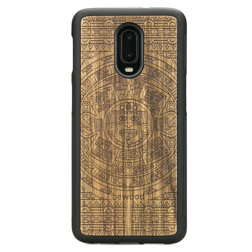 One Plus 6T Aztec Calendar Frake Wood Case (1)