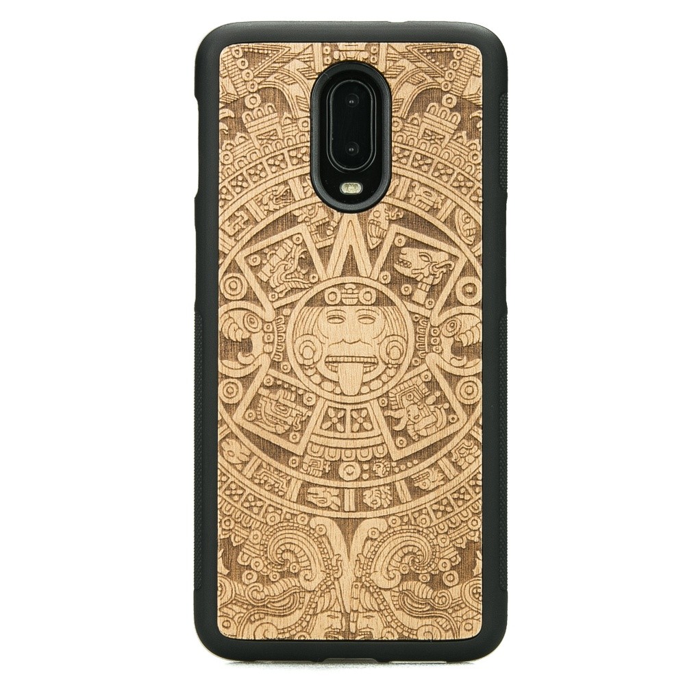 Drewniane Etui One Plus 6T / 7 KALENDARZ AZTECKI ANIEGRE (1)