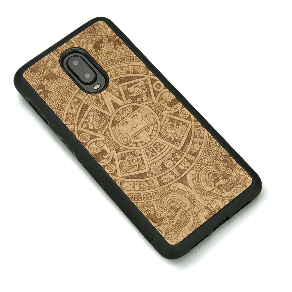 Drewniane Etui One Plus 6T / 7 KALENDARZ AZTECKI ANIEGRE (2)