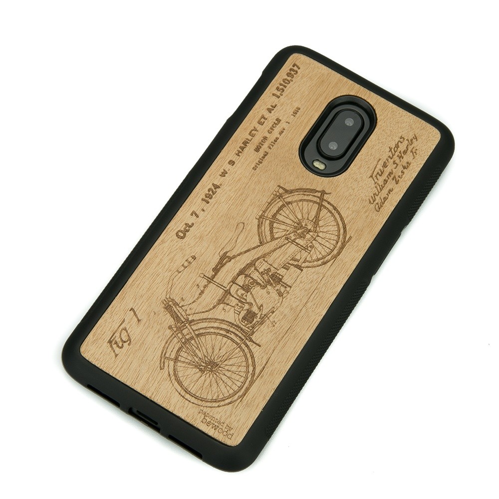 Drewniane Etui One Plus 6T / 7 HARLEY PATENT ANIEGRE (2)