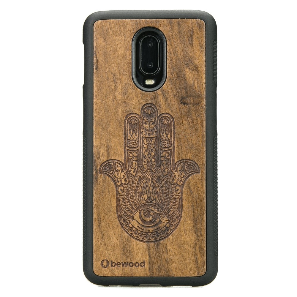 Drewniane Etui One Plus 6T / 7 HAMSA IMBUIA (1)