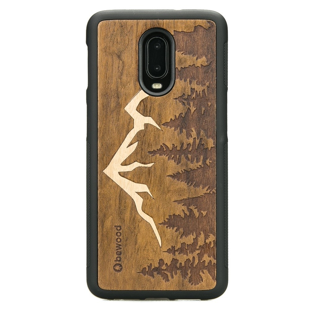 Drewniane Etui One Plus 6T / 7 GÓRY IMBUIA (1)