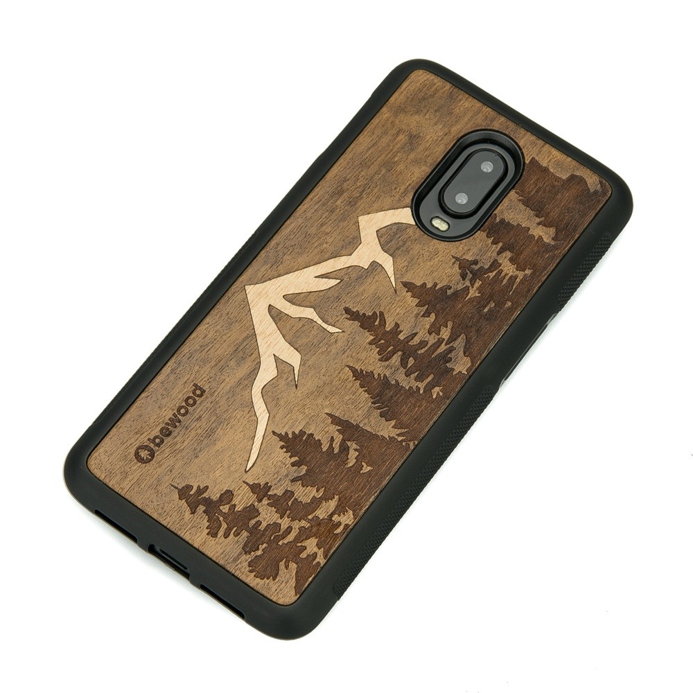 Drewniane Etui One Plus 6T / 7 GÓRY IMBUIA (2)