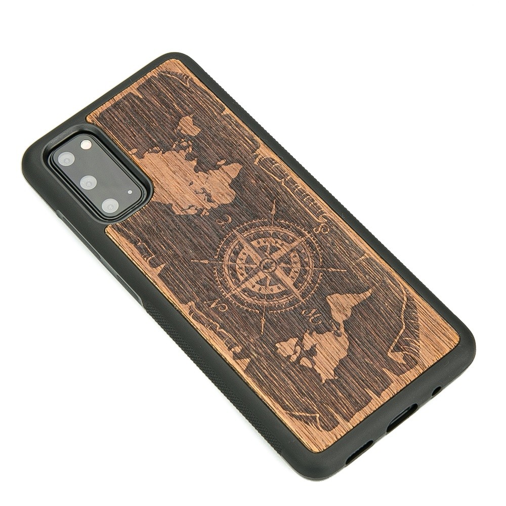 Samsung Galaxy S20 Compass Merbau Wood Case (2)