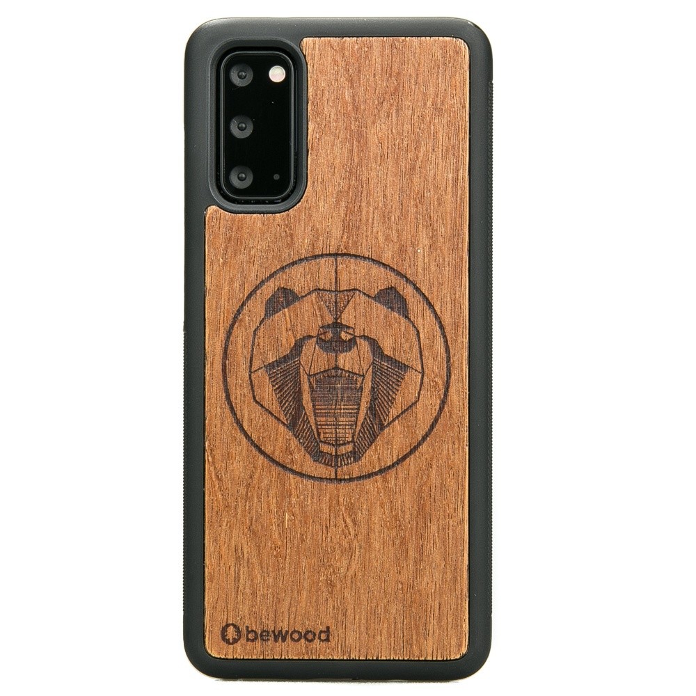 Drewniane Etui na Samsung Galaxy S20 NIEDŹWIEDŹ MERBAU (1)