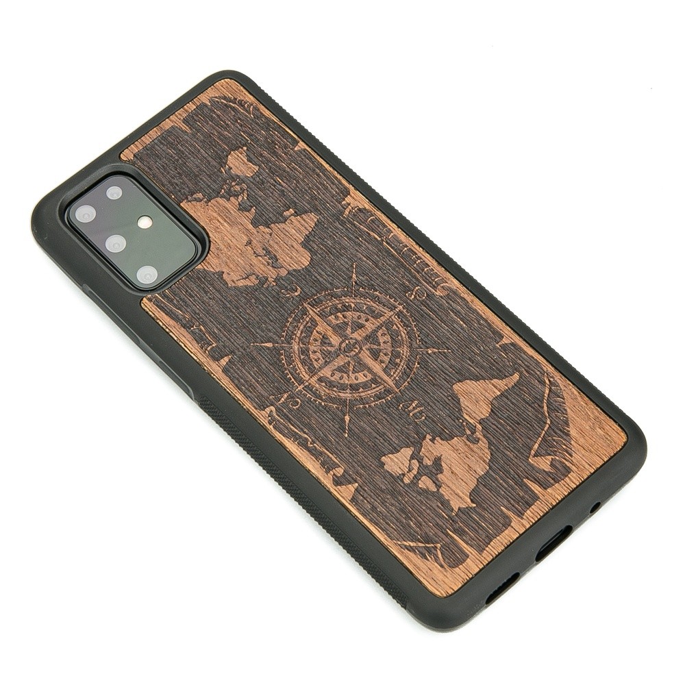 Samsung Galaxy S20 Plus Compass Merbau Wood Case (2)