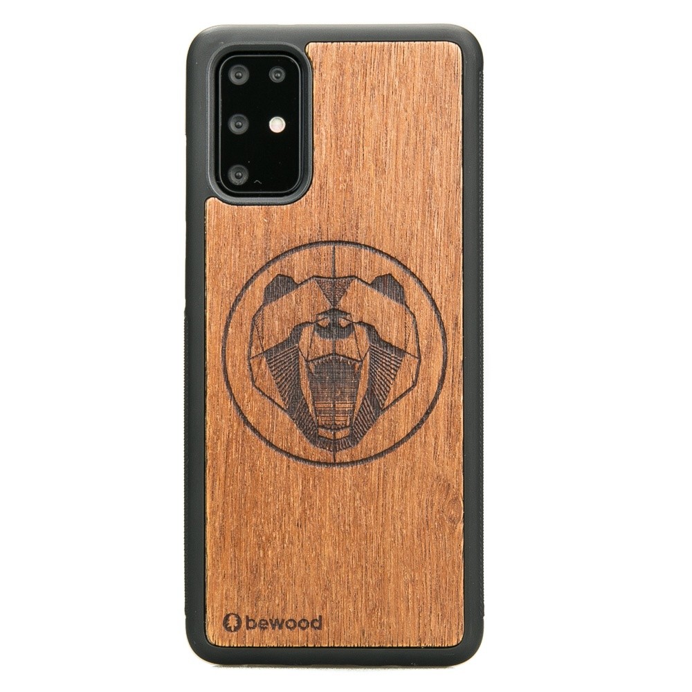 Drewniane Etui na Samsung Galaxy S20+ NIEDŹWIEDŹ MERBAU (1)