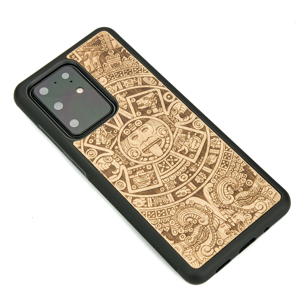Drewniane Etui na Samsung Galaxy S20 Ultra KALENDARZ AZTECKI ANIEGRE (2)