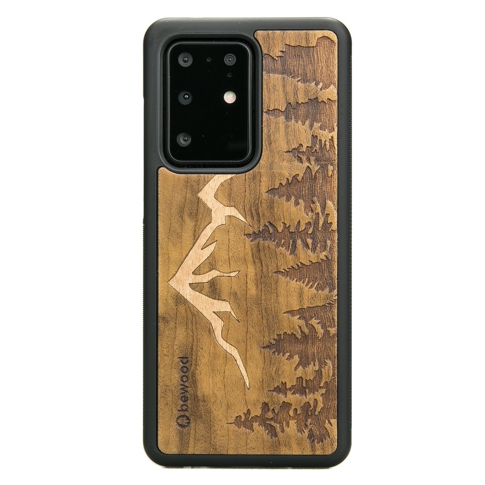 Samsung Galaxy S20 Ultra Mountains Imbuia Wood Case (1)