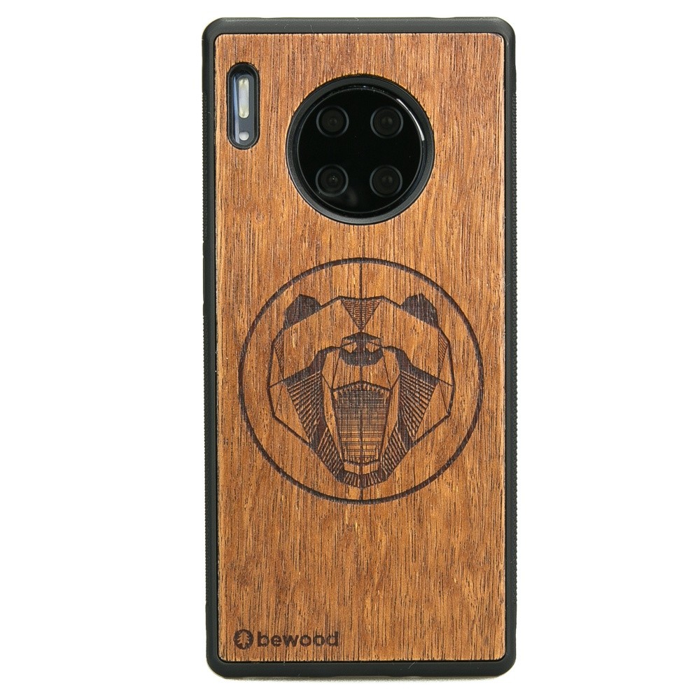 Drewniane Etui Huawei Mate 30 Pro NIEDŹWIEDŹ MERBAU (1)