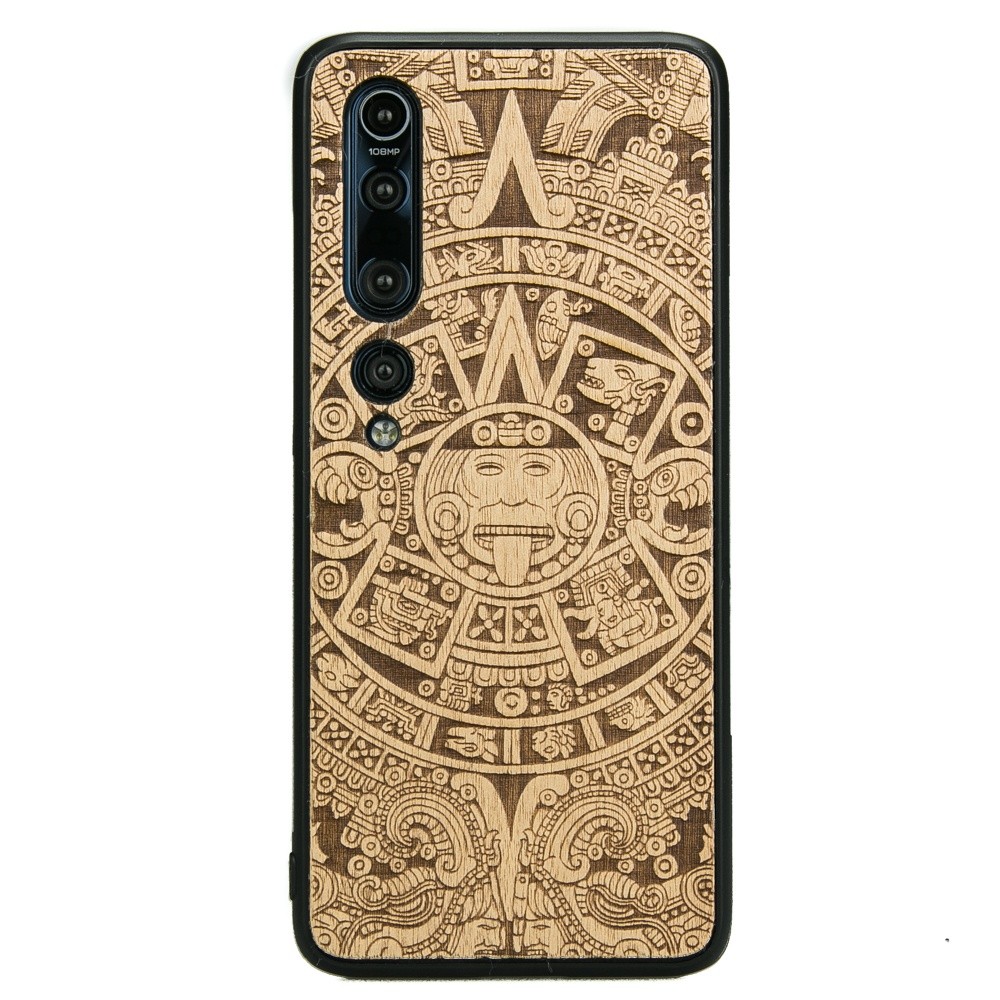 Xiaomi Mi 10 Pro Aztec Calendar Anigre Wood Case (1)
