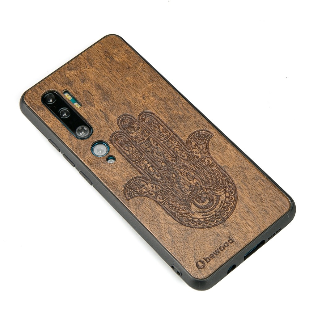 Drewniane Etui Xiaomi Mi Note 10 / 10 Pro HAMSA IMBUIA (2)