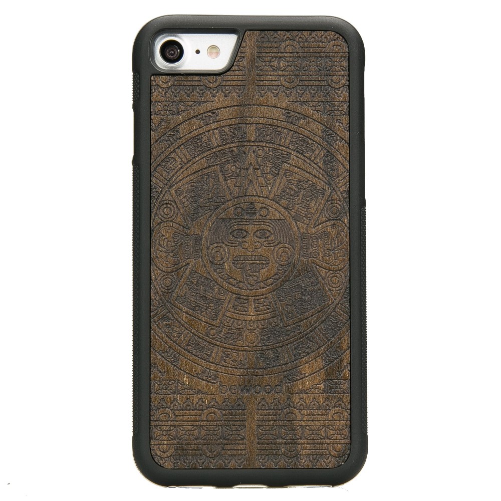 Drewniane Etui na iPhone SE 2020 KALENDARZ AZTECKI ZIRICOTE (1)
