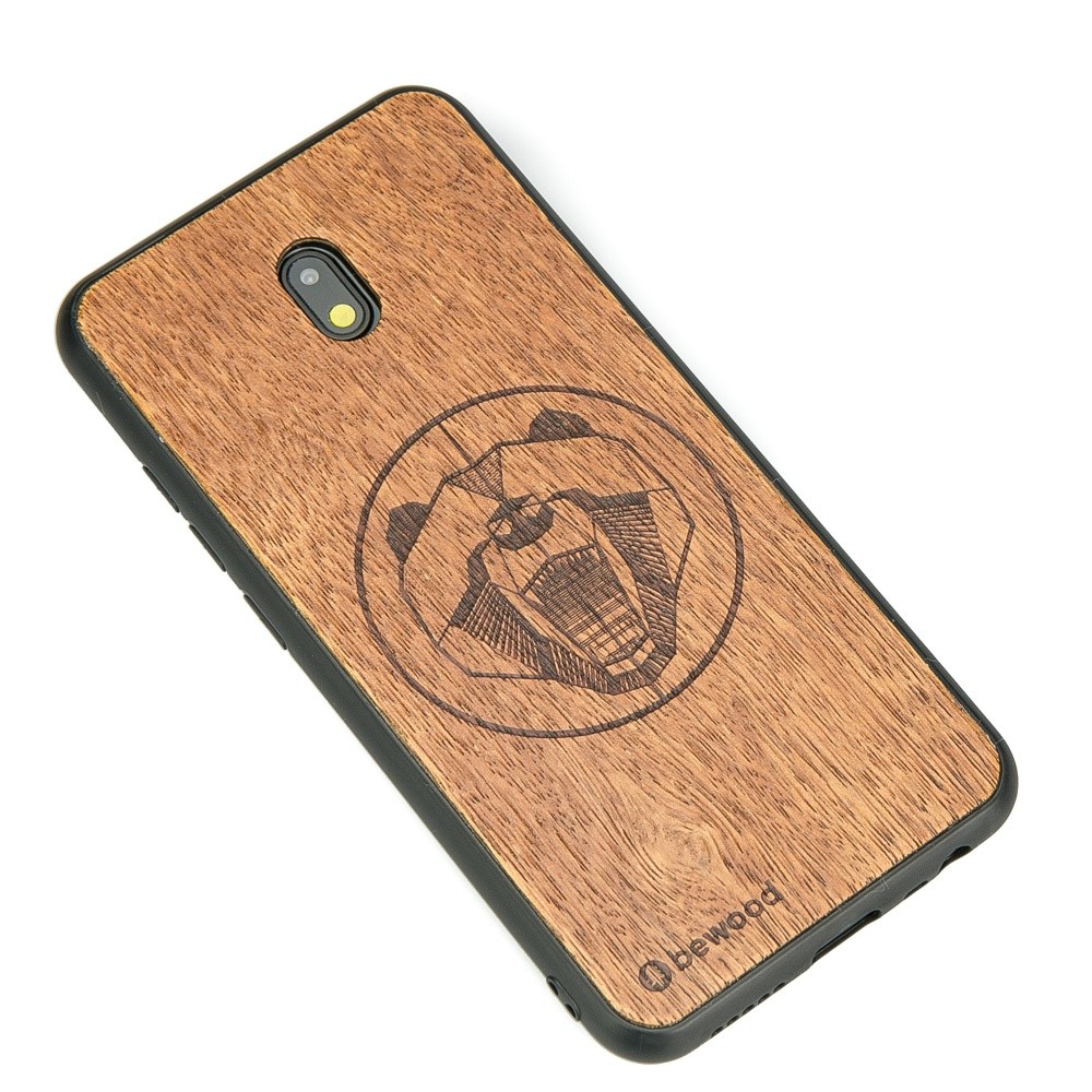 Drewniane Etui Xiaomi Redmi 8A NIEDŹWIEDŹ MERBAU (2)