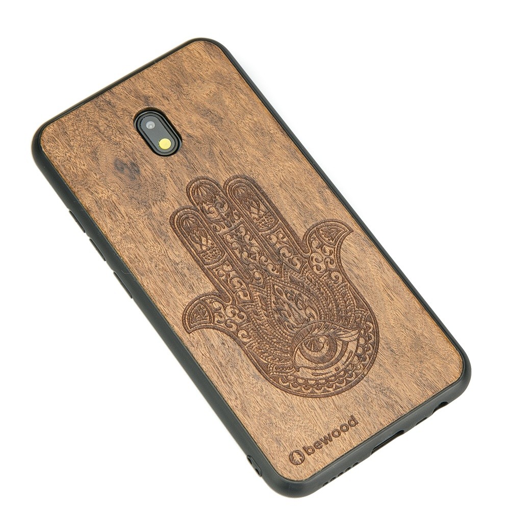 Drewniane Etui Xiaomi Redmi 8A HAMSA IMBUIA (2)