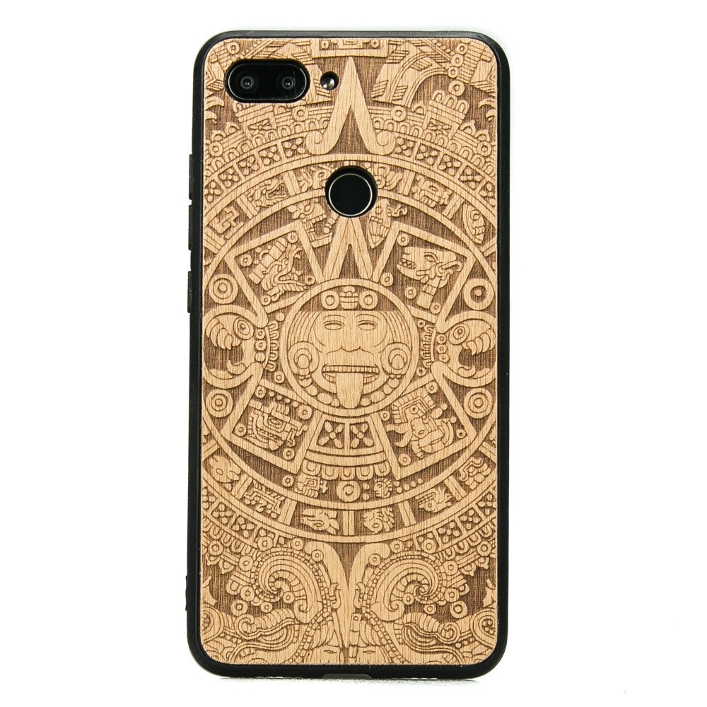Xiaomi Mi 8 Lite Aztec Calendar Anigre Wood Case (1)