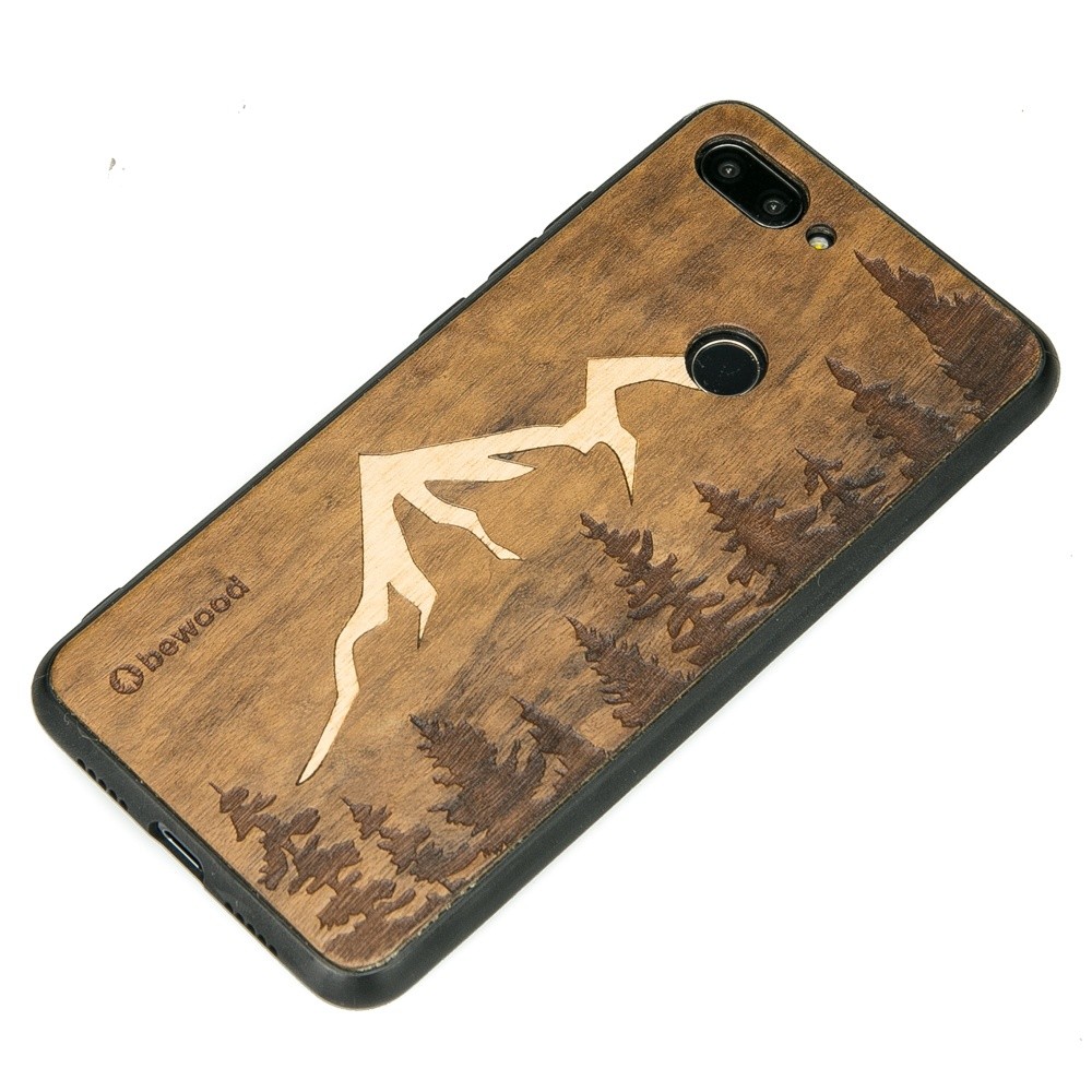 Drewniane Etui Xiaomi Mi 8 Lite GÓRY IMBUIA (2)