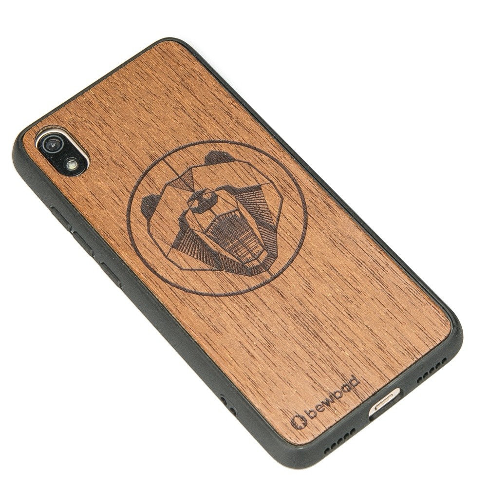 Xiaomi Redmi 7A Bear Merbau Wood Case (2)