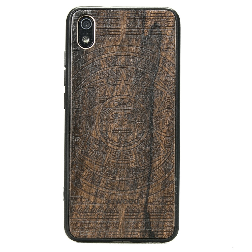 Xiaomi Redmi 7A Aztec Calendar Ziricote Wood Case (1)