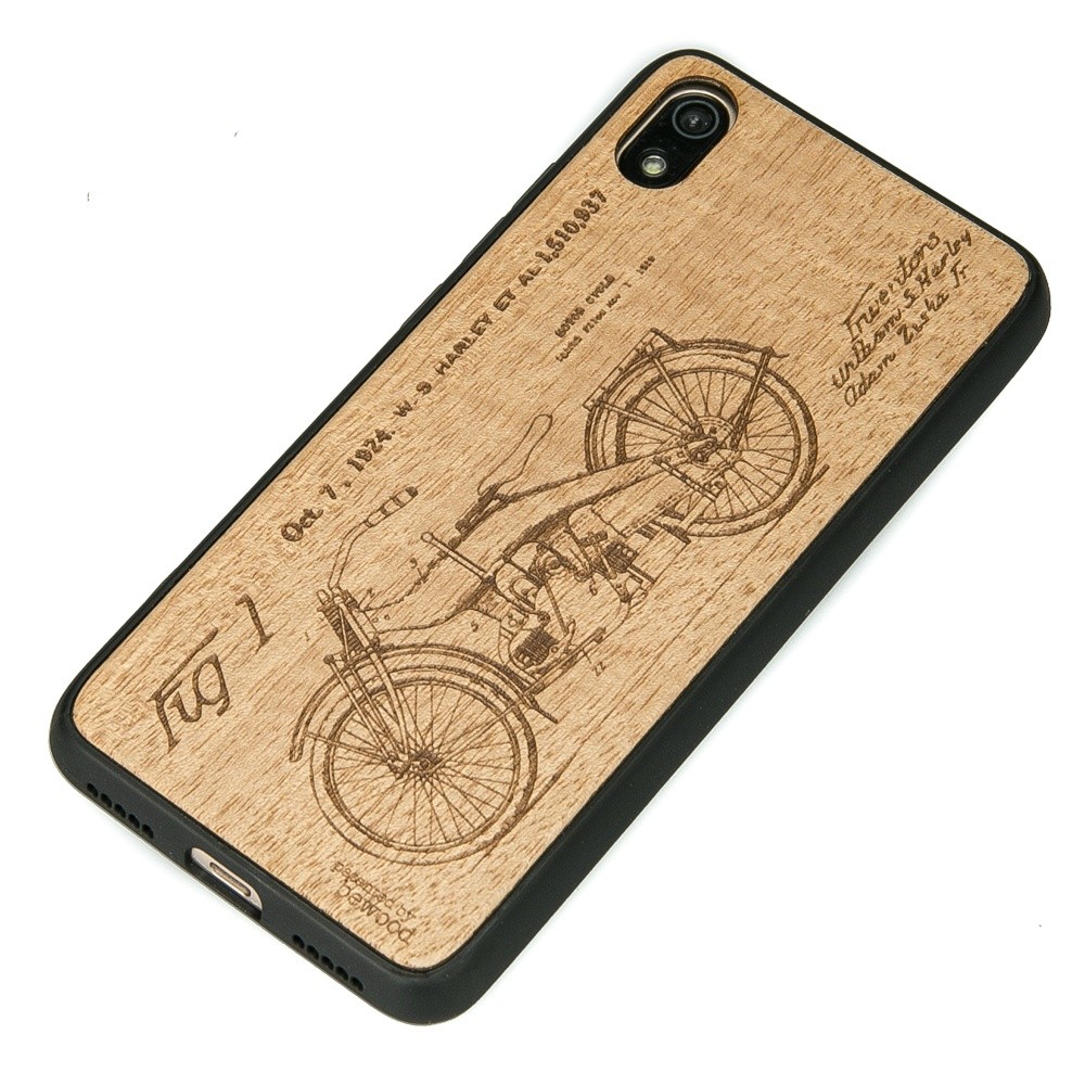 Drewniane Etui Xiaomi Redmi 7A HARLEY PATENT ANIEGRE (2)