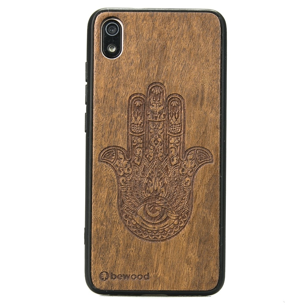 Drewniane Etui Xiaomi Redmi 7A HAMSA IMBUIA (1)