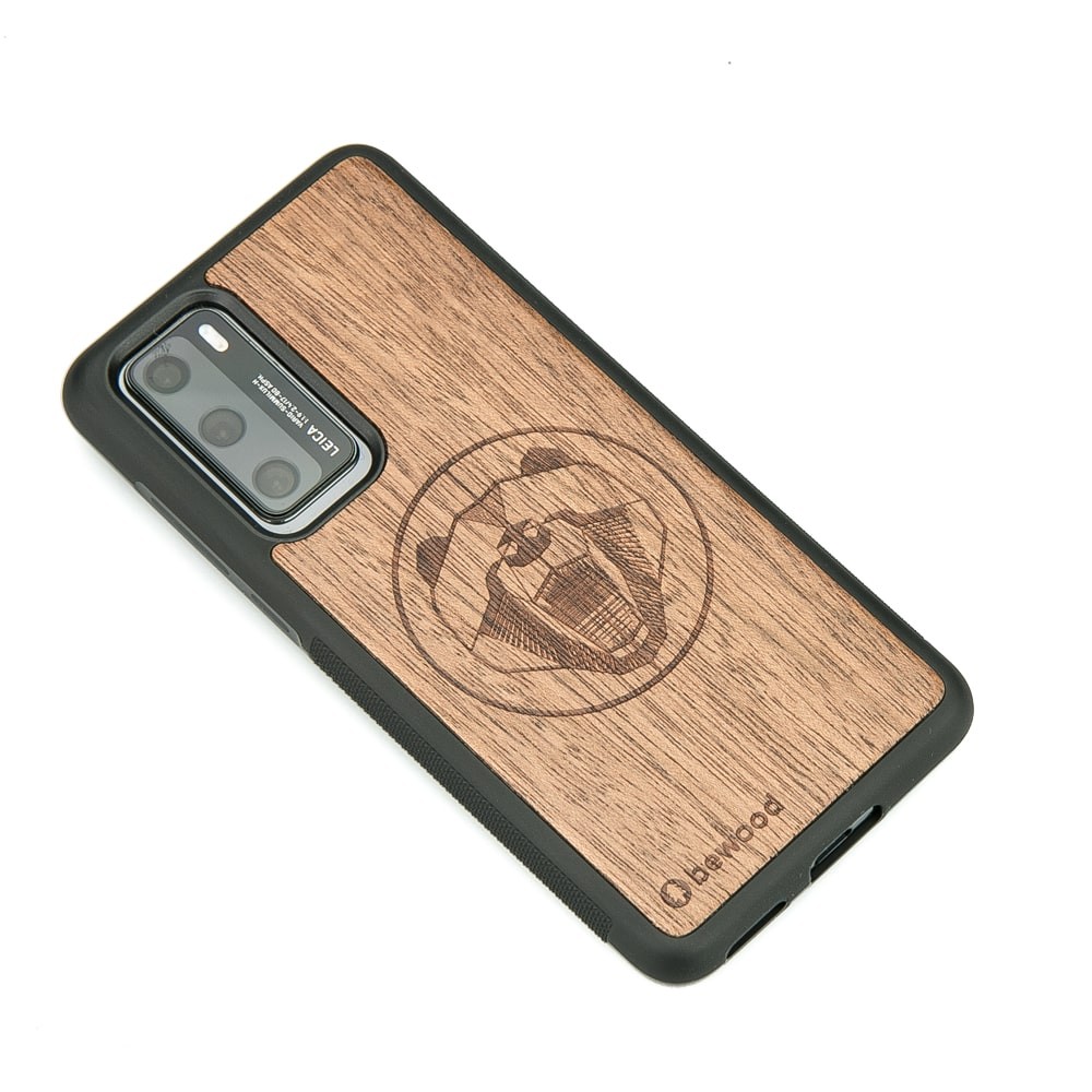 Drewniane Etui Huawei P40 NIEDŹWIEDŹ MERBAU (2)