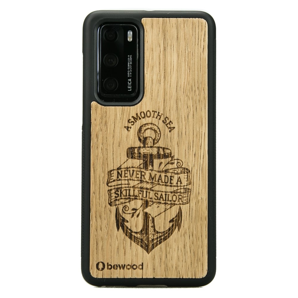 Drewniane Etui Huawei P40 KOTWICA DĄB (1)