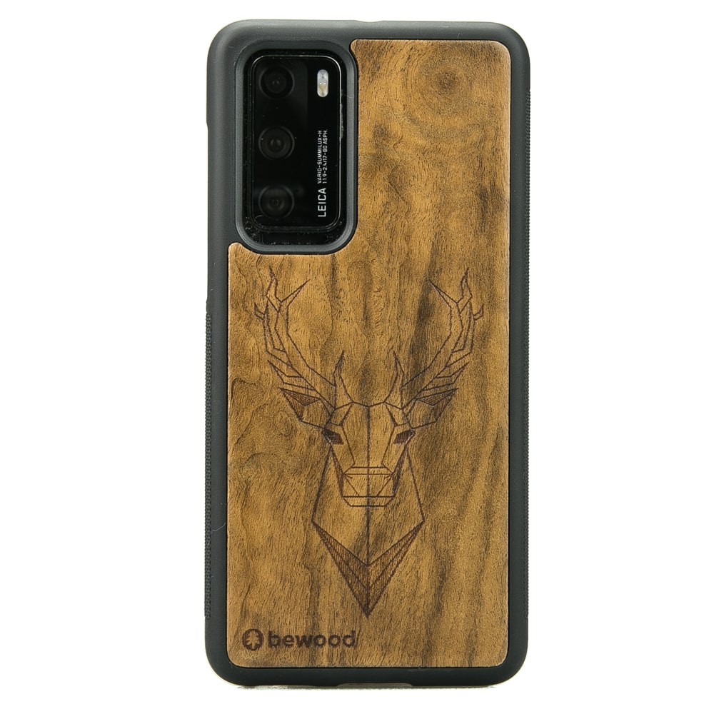 Drewniane Etui Huawei P40 JELEŃ IMBUIA (1)