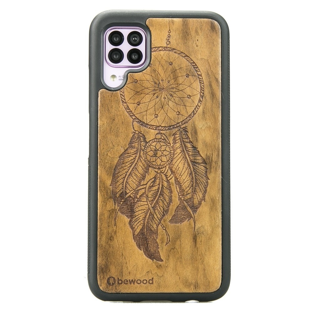 Drewniane Etui Huawei P40 Lite ŁAPACZ SNÓW IMBUIA (1)