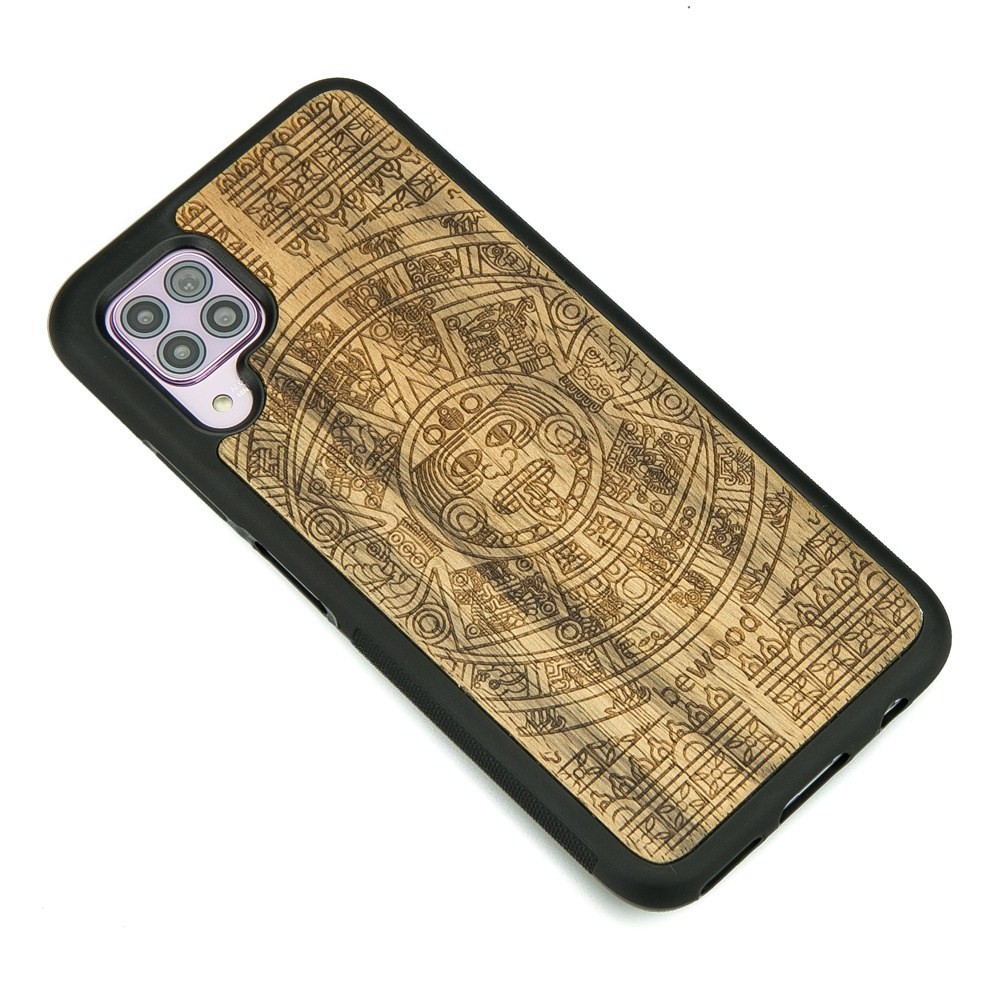 Drewniane Etui Huawei P40 Lite KALENDARZ AZTECKI LIMBA (2)