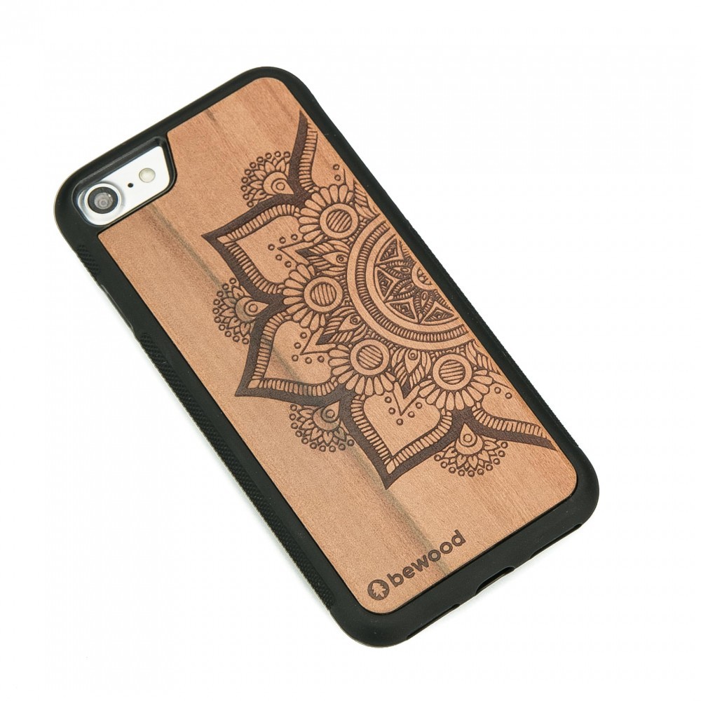 Drewniane Etui na iPhone SE 2020 MANDALA JABŁOŃ (2)