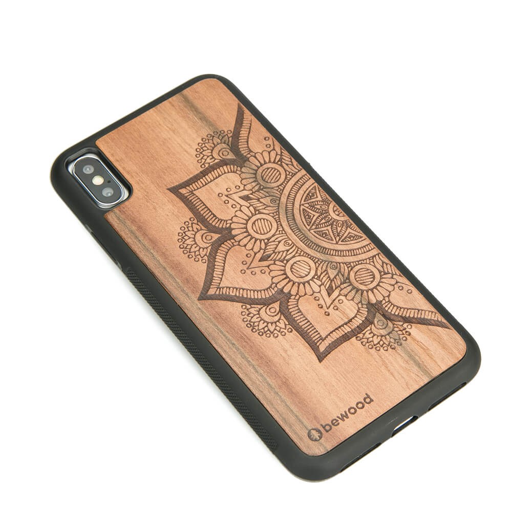 Drewniane Etui iPhone XS Max MANDALA JABŁOŃ (2)
