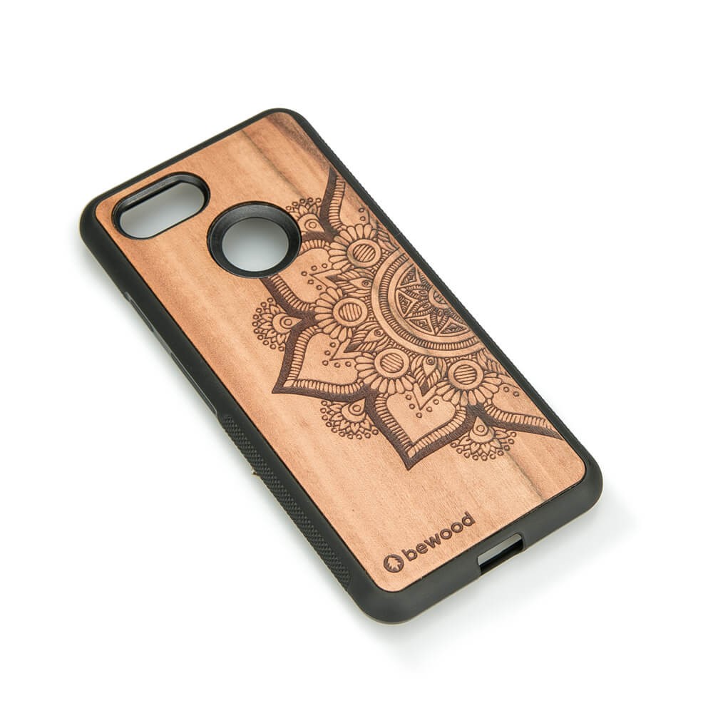 Drewniane Etui Google Pixel 3 MANDALA JABŁOŃ (2)