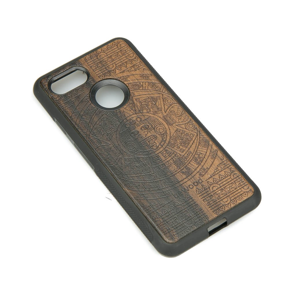 Drewniane Etui Google Pixel 3 KALENDARZ AZTECKI ZIRICOTE (2)