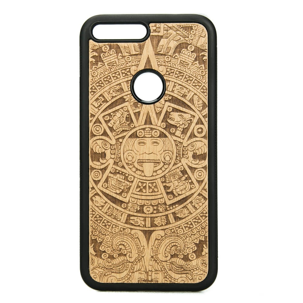Google Pixel XL Aztec Calendar Anigre Wood Case (1)