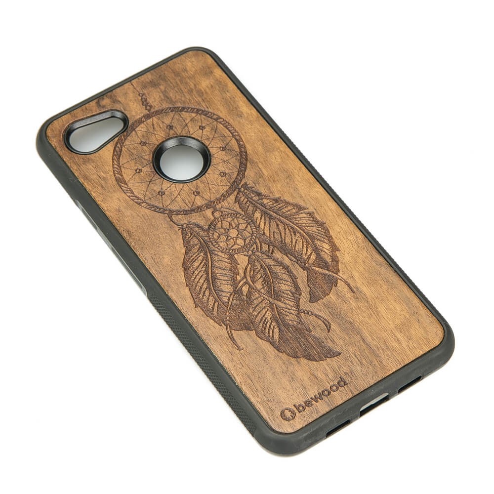 Drewniane Etui Google Pixel 3A ŁAPACZ SNÓW IMBUIA (2)