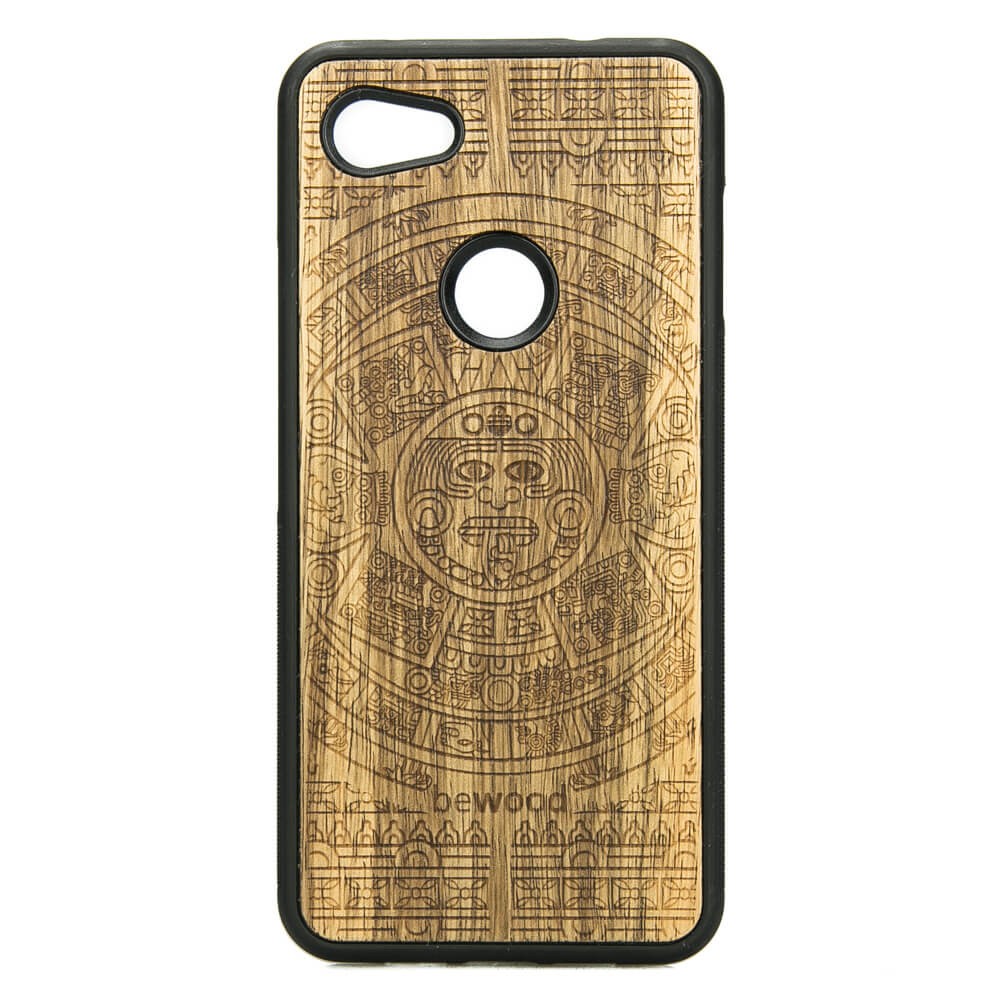 Google Pixel 3A Aztec Calendar Frake Wood Case (1)