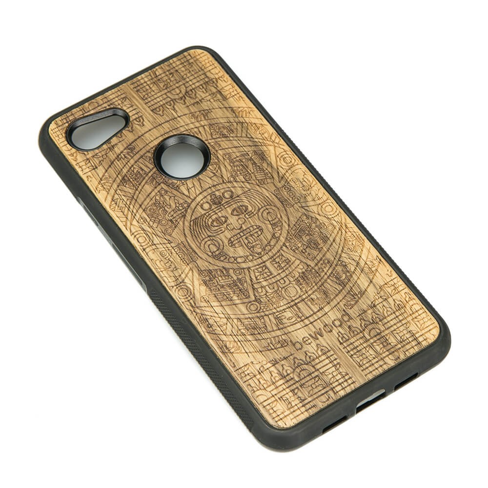 Google Pixel 3A Aztec Calendar Frake Wood Case (2)