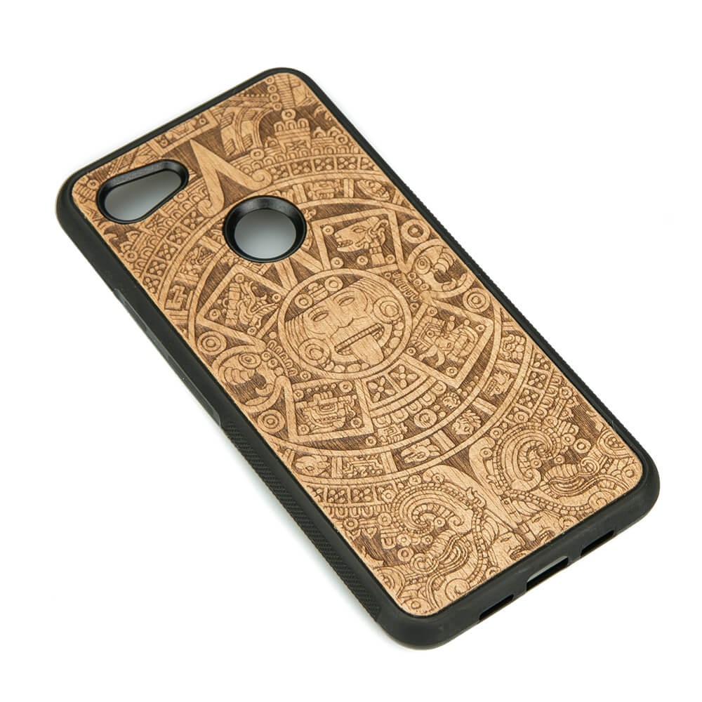 Drewniane Etui Google Pixel 3A KALENDARZ AZTECKI ANIEGRE (2)
