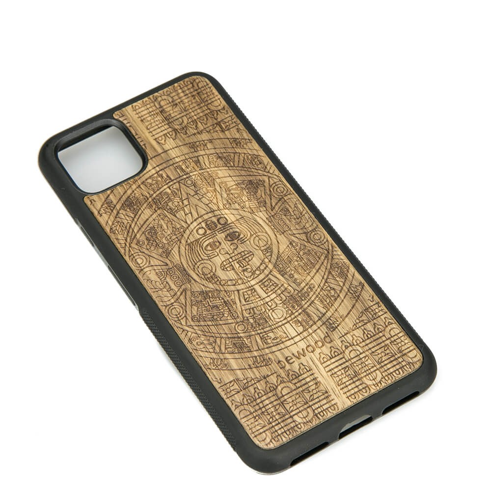 Google Pixel 4 Aztec Calendar Frake Wood Case (2)