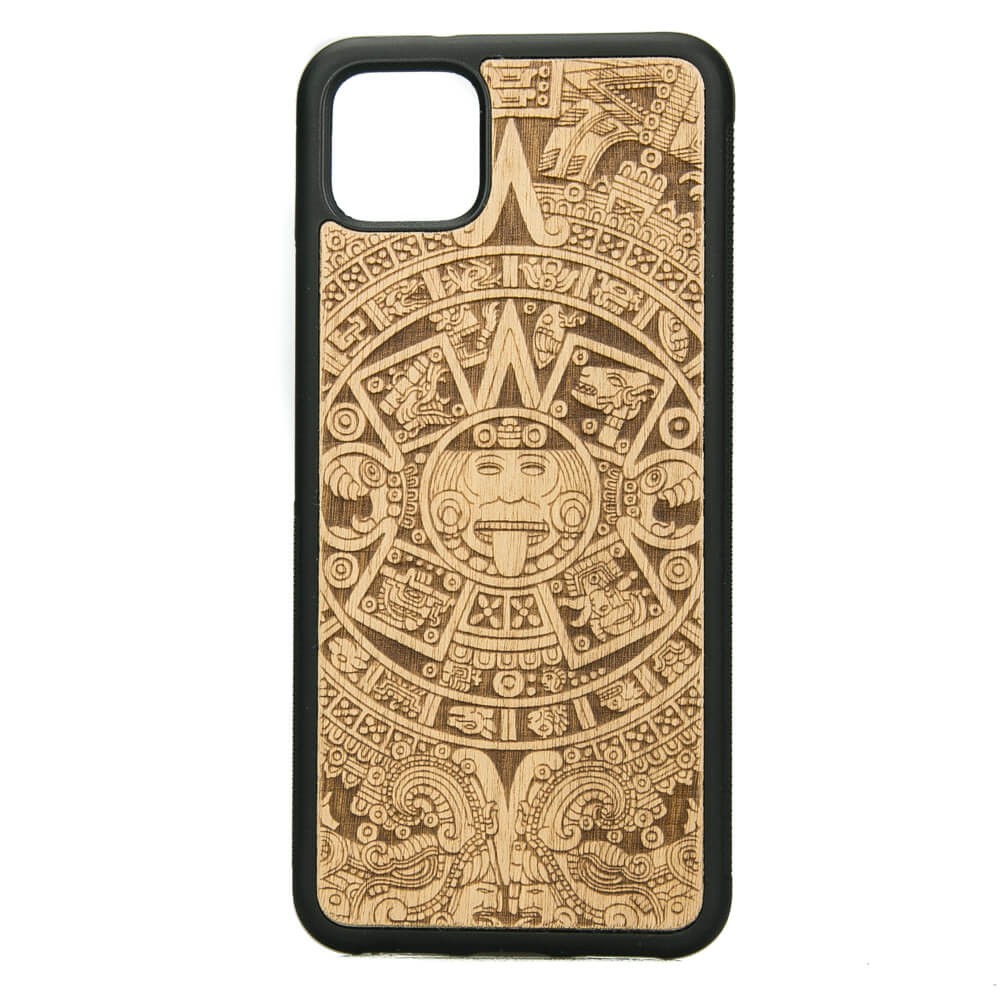 Drewniane Etui Google Pixel 4 KALENDARZ AZTECKI ANIEGRE (1)